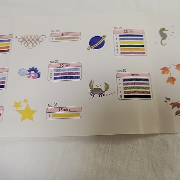 Studio Bernina Bernette Collection No. 102 Embroidery Card. UNTESTED - Picture 9 of 11